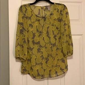 Banana republic pineapple blouse